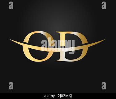 Initial Monogram Letter OD Logo Design Vector. OD Logo Design Template Stock Vector