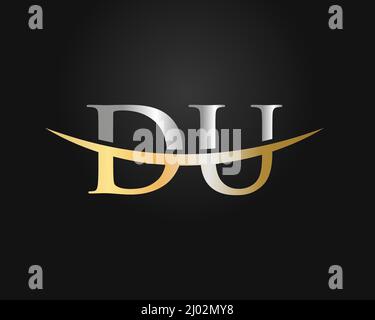Initial Monogram Letter DU Logo Design Vector. DU Logo Design Template Stock Vector