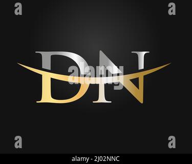 Initial Monogram Letter DN Logo Design Vector. DN Logo Design Template Stock Vector