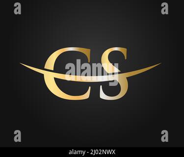 Initial Monogram Letter CS Logo Design Vector. CS Logo Design Template Stock Vector