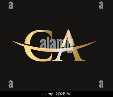 Initial Monogram Letter CA Logo Design Vector. CA Logo Design Template Stock Vector