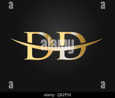 monogram letter DD logo design vector, simple initial name logo vector ...