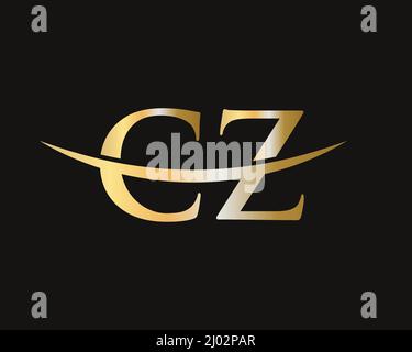 Initial Monogram Letter CZ Logo Design Vector. CZ Logo Design Template Stock Vector