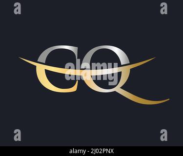 Initial Monogram Letter CQ Logo Design Vector. CQ Logo Design Template Stock Vector