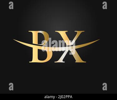 Initial Monogram Letter BX Logo Design Vector. BX Logo Design Template Stock Vector