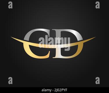 Initial Monogram Letter CD Logo Design Vector. CD Logo Design Template Stock Vector