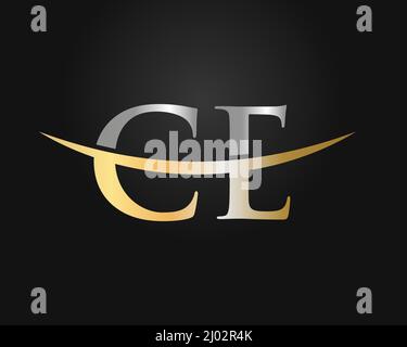 Initial Monogram Letter CE Logo Design Vector. CE Logo Design Template Stock Vector