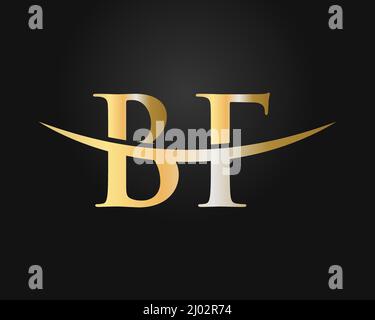 Initial Monogram Letter BF Logo Design Vector. BF Logo Design Template Stock Vector