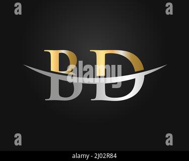 Initial Monogram Letter BD Logo Design Vector. BD Logo Design Template Stock Vector