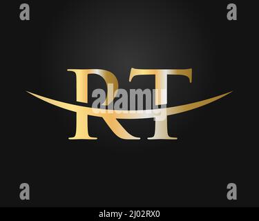 Initial Monogram Letter RT Logo Design Vector. RT Logo Design Template Stock Vector
