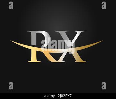 Initial Monogram Letter RX Logo Design Vector. RX Logo Design Template Stock Vector