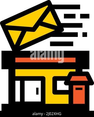 post office icon for decoration, website, web, presentation, printing, banner, logo, poster design, etc. Stock Vector