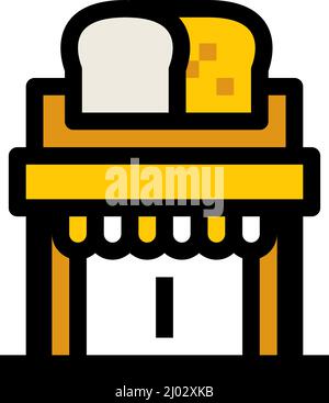 bakery shop icon for decoration, website, web, presentation, printing, banner, logo, poster design, etc. Stock Vector