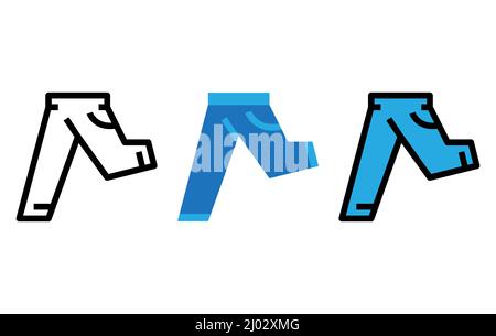 trouser icon vector set for decoration, website, web, presentation, printing, banner, logo, poster design, etc. Stock Vector
