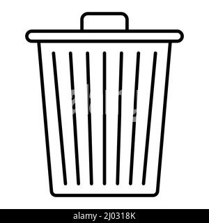 Icon trash can, basket for collecting, sorting and recycling garbage Stock Vector