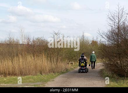 Old Moor, an RSPB nature reserve in the Dearne Valley, near Wombwell, South Yorkshire, England UK Stock Photo