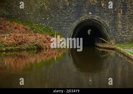 Chirk long navigable Grade II* listed aqueduct designed by civil engineer Thomas Telford  in Wrexham County Borough, Wales Stock Photo