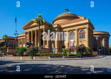 The Massimo Theater, Palermo, Sicily, Italy, Europe Stock Photo