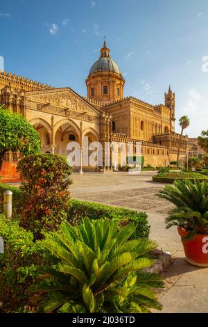 The Cathedral, UNESCO World Heritage Site, Palermo, Sicily, Italy, Europe Stock Photo