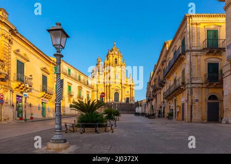 San Giorgio Cathedral, Ragusa Ibla, Val di Noto, UNESCO World Heritage Site, Sicily, Italy, Europe Stock Photo