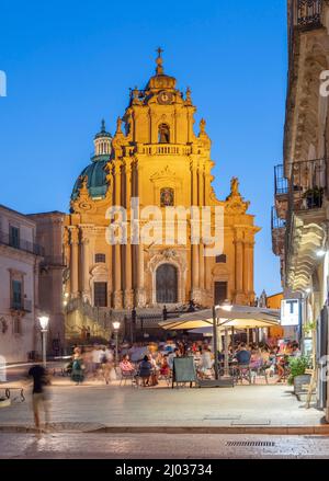 San Giorgio Cathedral, Ragusa Ibla, Val di Noto, UNESCO World Heritage Site, Sicily, Italy, Europe Stock Photo