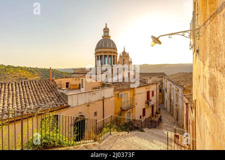 San Giorgio Cathedral, Ragusa Ibla, Val di Noto, UNESCO World Heritage Site, Sicily, Italy, Europe Stock Photo