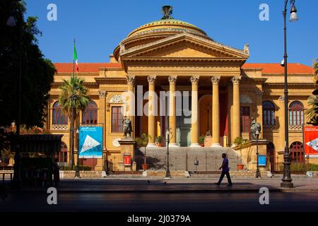 The Massimo Theater, Palermo, Sicily, Italy, Europe Stock Photo