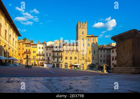 Piazza Grande Arezzo Umbria Italy Europe Stock Photo Alamy