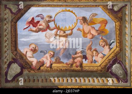 Church of San Francesco Project by Giovenale Boetto and frescoes by Andrea Pozzo, Mondovi, Cuneo, Piedmont, Italy, Europe Stock Photo