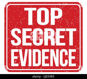 EVIDENCE text written on red trapeze stamp sign Stock Photo - Alamy