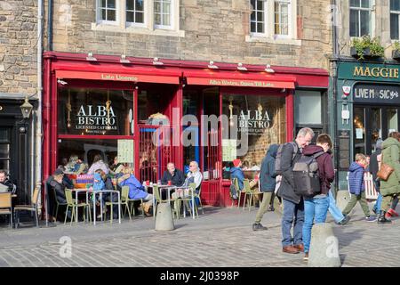 Old town street scenes, Edinburgh, Scotland, UK Stock Photo