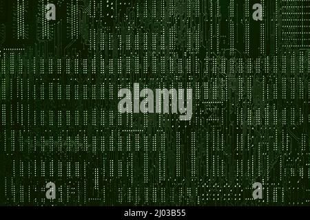 Printed Circuit Board (PCB) back side with lead solder texture pattern for Digital Technology Background. Stock Photo