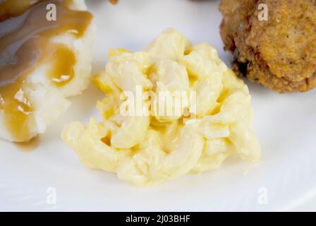 Mac & Cheese as a Side Dish Stock Photo