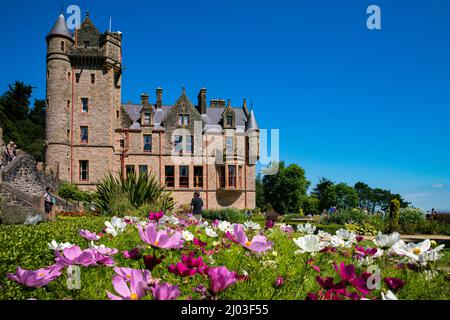 Flowers bloom at Belfast Castle, Cave Hill, County Antrim, Northern Ireland Stock Photo