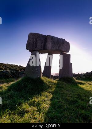 Legananny Dolmen,Slieve Croob, Castlewellan, County Down, Northern Ireland Stock Photo