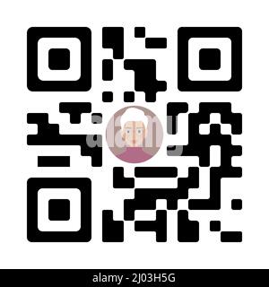 Personal Qr code sample icon isolated on white background. Vector illustration Stock Vector