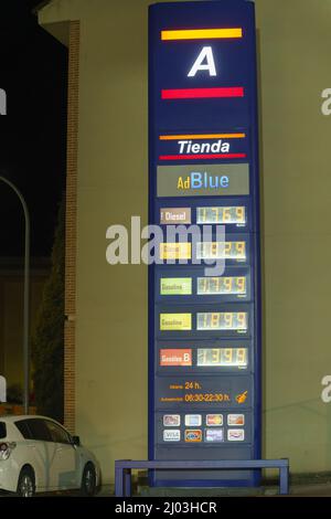 AdBlue prices a fuel station Stock Photo - Alamy
