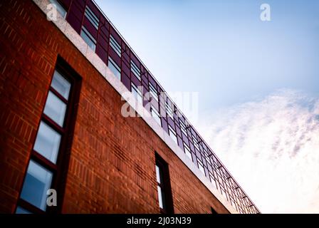 Modern building, contemporary architecture style, industry design, architectural exterior detail Stock Photo