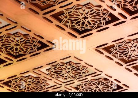 Wooden, middle, Eastern, Beautiful, Pattern, Roof, Background Stock Photo