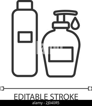 Skin care products black glyph icon Stock Vector