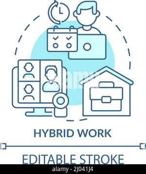 Flexible hybrid turquoise concept icon Stock Vector Image & Art - Alamy