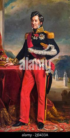 Louis Philippe I D’Orléans (1773-1850), King of France (1830-1848), oil on canvas portrait painting by Charles Edouard Boutibonne, 1847 Stock Photo