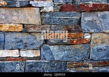 Walls made of multicolor stones , Stone background. Ancient stone wall. Grunge stone wall backdrop. Background of old vintage stone wall. Wall decorat Stock Photo