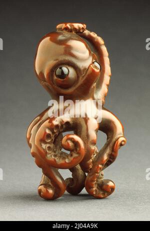 Octopus Inlay Octopus. Japan, mid-19th century. Costumes; Accessories. Ivory with ...