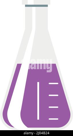 Chemistry flask semi flat color vector object Stock Vector