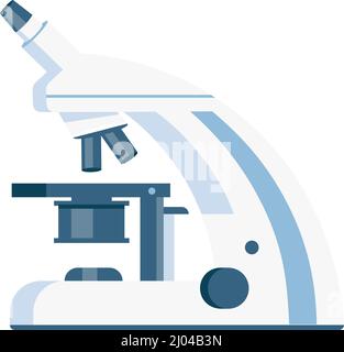 Microscope semi flat color vector object Stock Vector