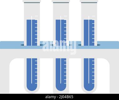 Tubes with blue liquid semi flat color vector object Stock Vector