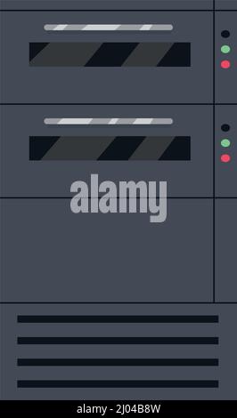 Closed bakery oven semi flat color vector object Stock Vector