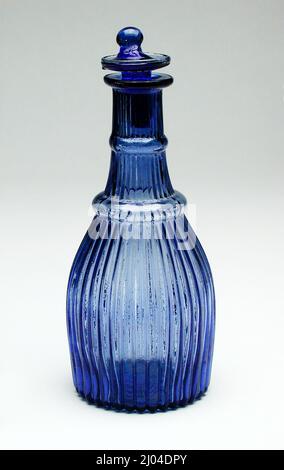 Toilet Bottle. Boston and Sandwich Glass Factory (United States, Massachusetts, Sandwich, 1825-1888). United States, circa 1830s. Furnishings; Accessories. Glass Stock Photo