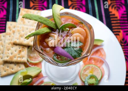 Mexican shrimp cocktail Stock Photo